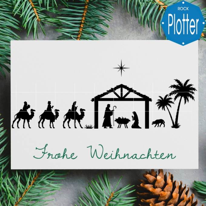 Plotterbestand Rock Queen Weihnachtskrippe, Duits