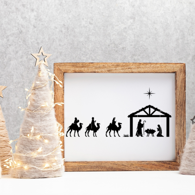 Plotterbestand Rock Queen Weihnachtskrippe, Duits