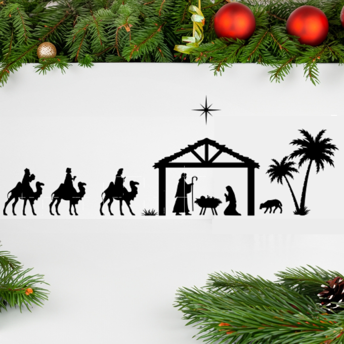 Plotterbestand Rock Queen Weihnachtskrippe, Duits