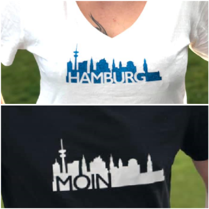 Plotterdatei Selbernähen.net Moin Hamburg, duits