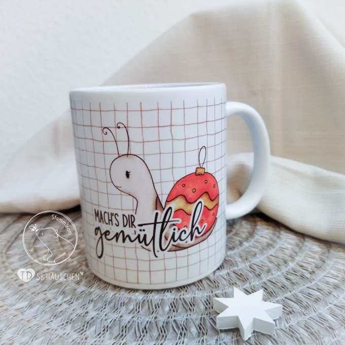 Plotterdatei/Printdatei beemybear Merry Snailmas, german