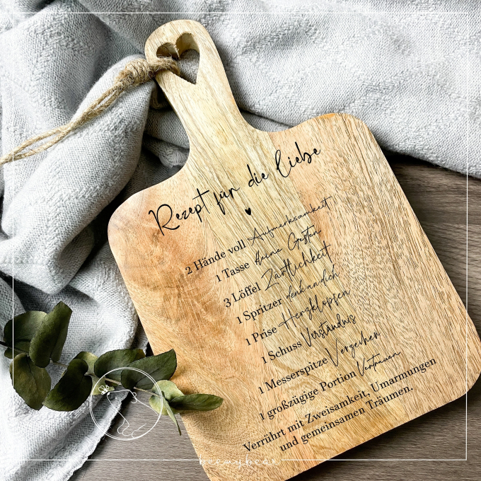 Plotterdatei/Printdatei beemybear Rezept für die Liebe, german
