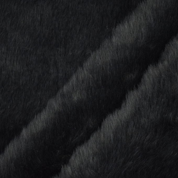 Tissu fausse fourrure noir