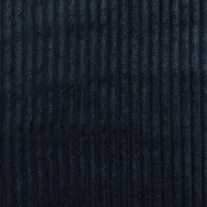 Tissu fausse fourrure côtelé Stripy, bleu foncé