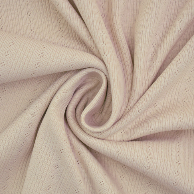 Tissu jersey maille tricot Ajour, beige clair