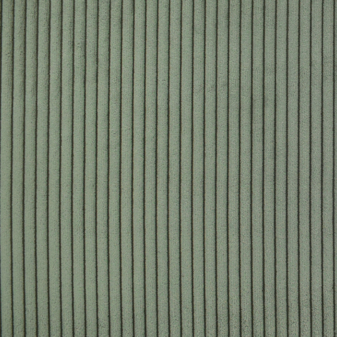 Tissu ameublement fauteuil canapé velours côtelé à grosses côtes Cozy, vert pâle