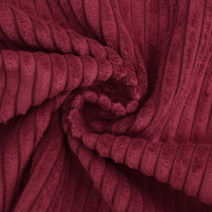 Meubelstof corduroy Cozy, donkerrood