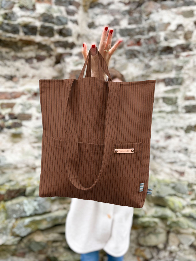 Meubelstof corduroy Cozy, reebruin