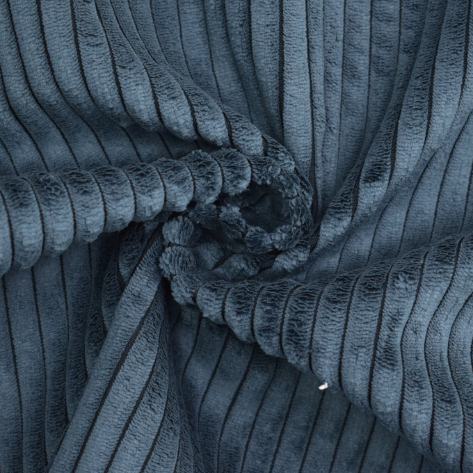 Meubelstof corduroy Hyper, duivenblauw