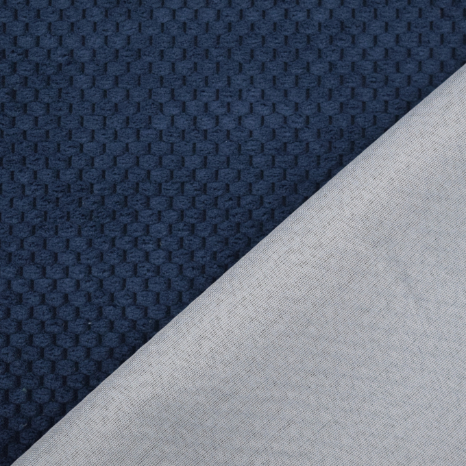 Meubelstof Cosy Honeycomb, donkerblauw