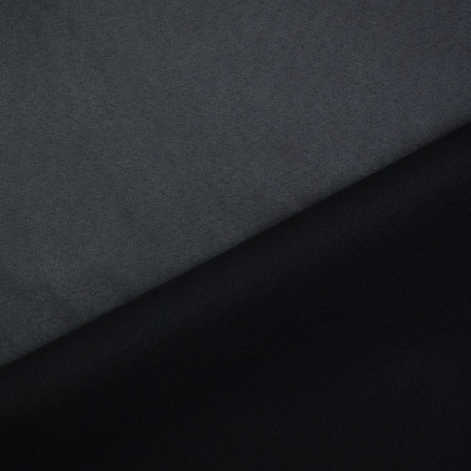 Tissu ameublement fauteuil canapé aspect cuir Yuma, noir