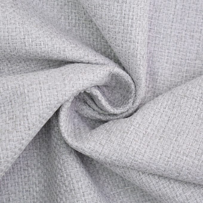Tissu ameublement fauteuil canapé Lumos, gris argent