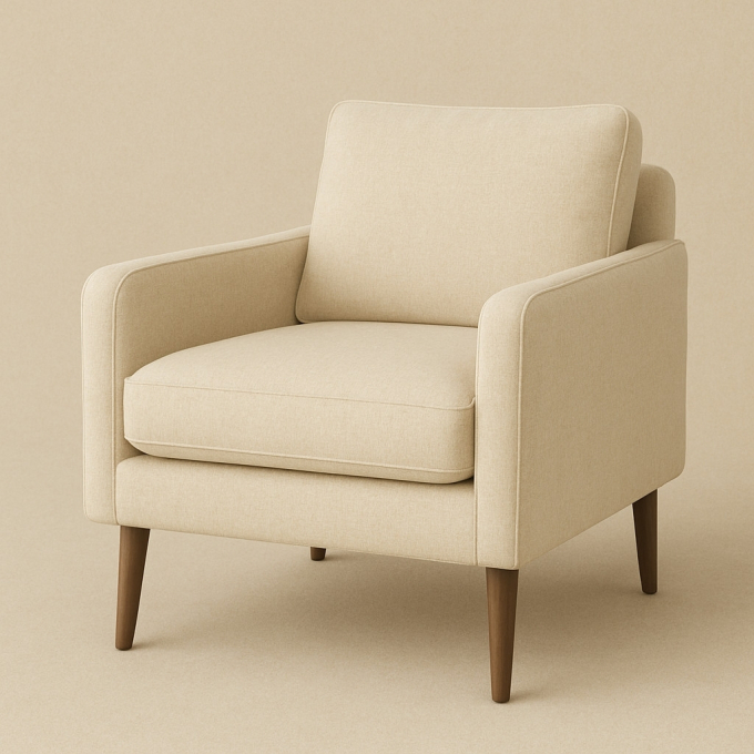 Meubelstof Velours Mavel, beige