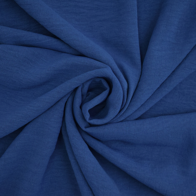 Polyester Krepp Uni, royalblau