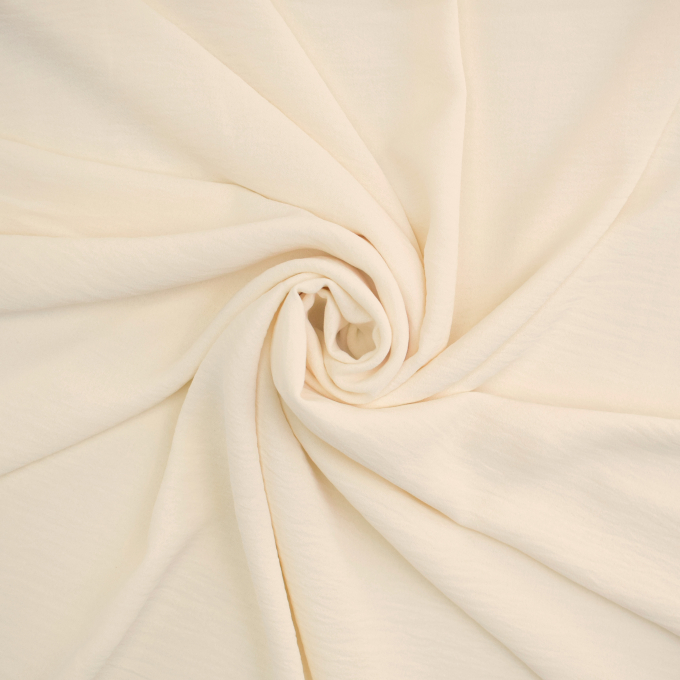 Tissu crêpe georgette polyester Uni, blanc cassé
