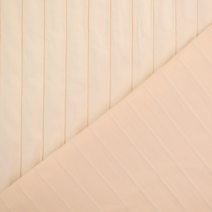 Tissu polyester plissé mix 3D Stripes Fibre Mood, beige clair