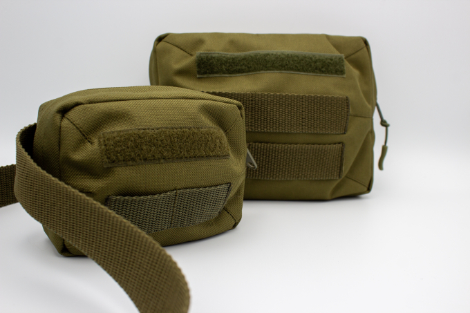 Tissu déperlant extérieur polyester uni, vert olive foncé