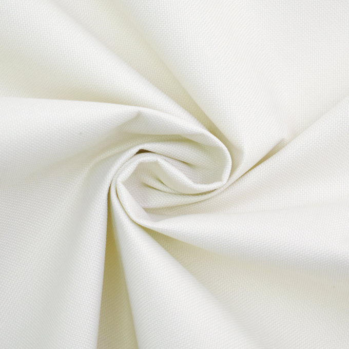 Tissu déperlant extérieur polyester uni, blanc cassé