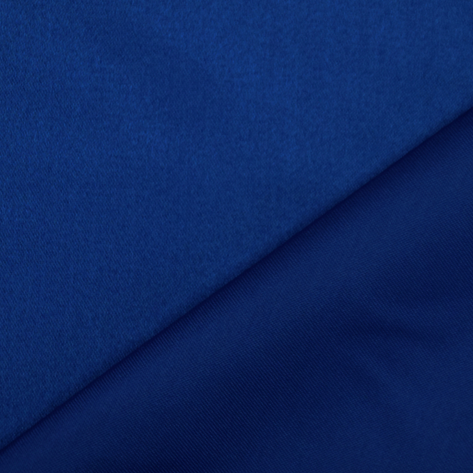 Tissu satin polyester uni, bleu royal