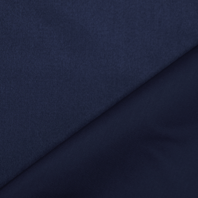 Tissu satin polyester uni, bleu foncé