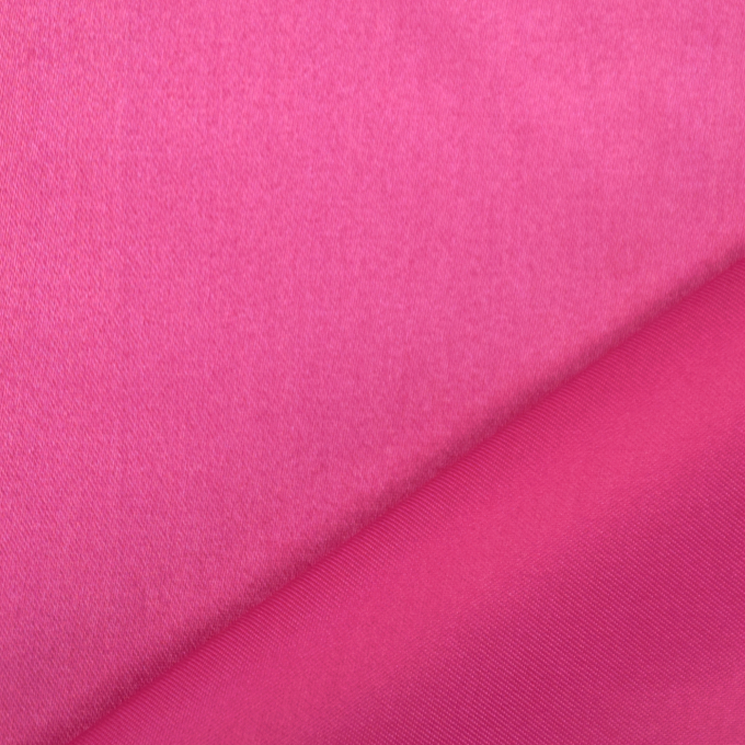 Tissu satin polyester uni, rose fuchsia