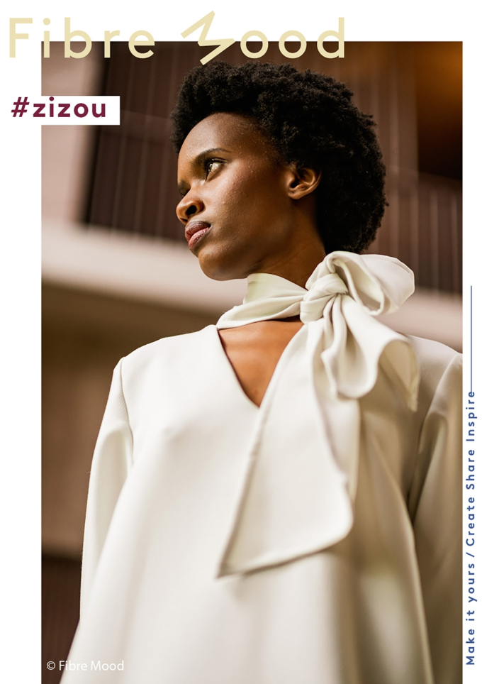 Polyester Stretch Fibre Mood, grey white