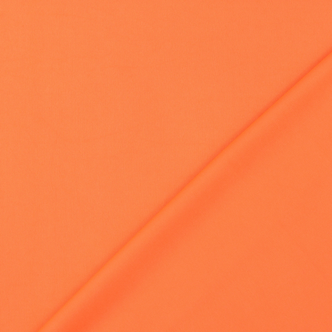 Tissu jersey polyester, orange fluo
