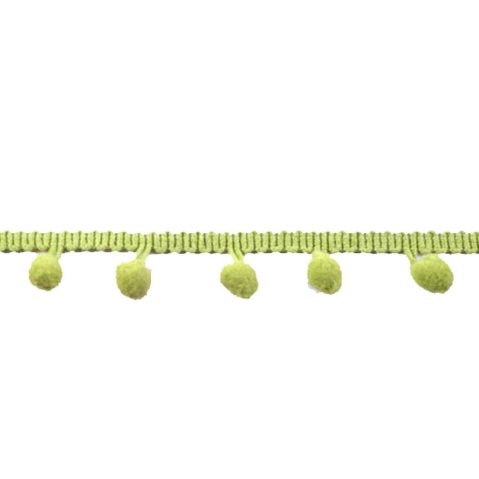 Ruban à pompons demi-gros, vert pomme 20 mm