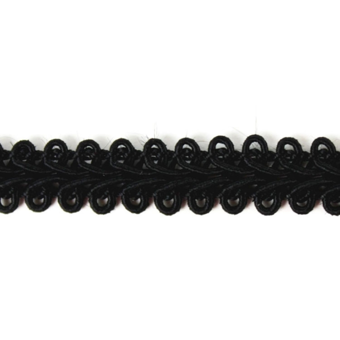 Passementband zwart