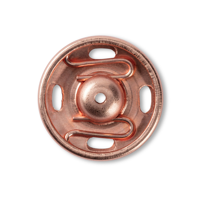 Prym 6 Boutons pression à coudre 15 mm rosédoré