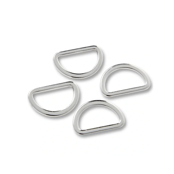 4 Boucle anneau demi rond Prym en métal, 20 mm, argenté