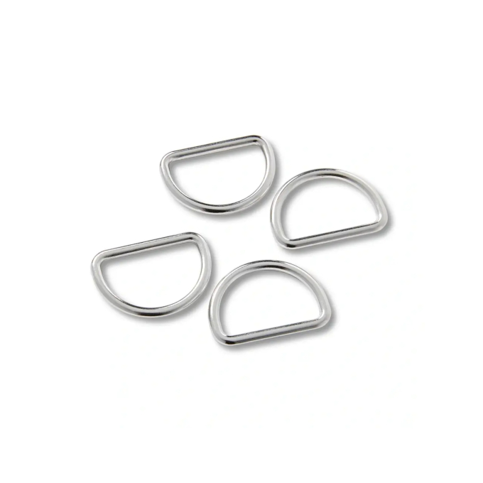 D-ringen, 25 mm, zilverkleurig mat