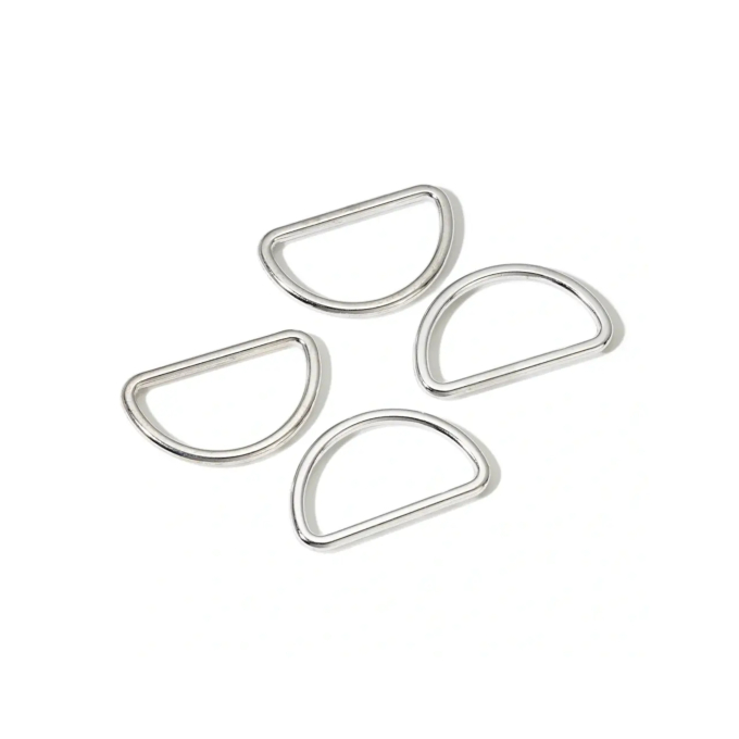 6 Boucle anneau demi rond Prym en métal, 30 mm, argenté