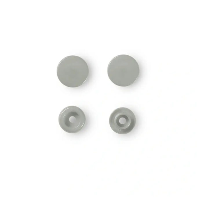 Boutons pression 12,4 mm, gris marron