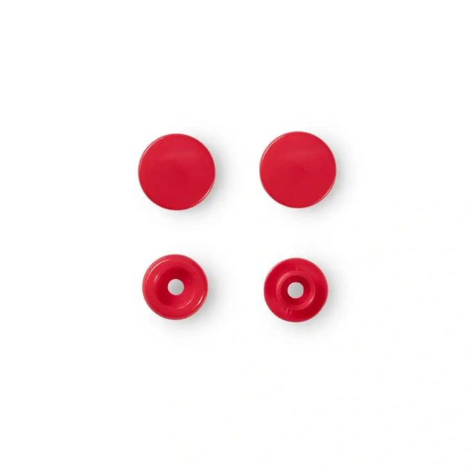 Press fasteners 12,4 mm, rood
