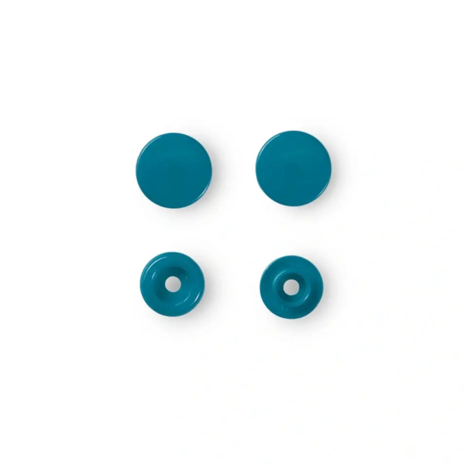 Boutons pression 12,4 mm, turquoise