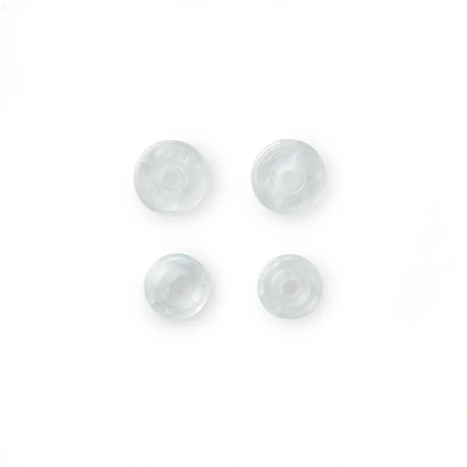 Boutons pression 12,4 mm, transparent
