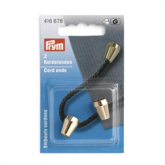Prym Cord end, doré