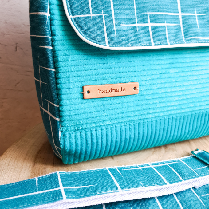 Prym Label cuir handmade rectangulaire