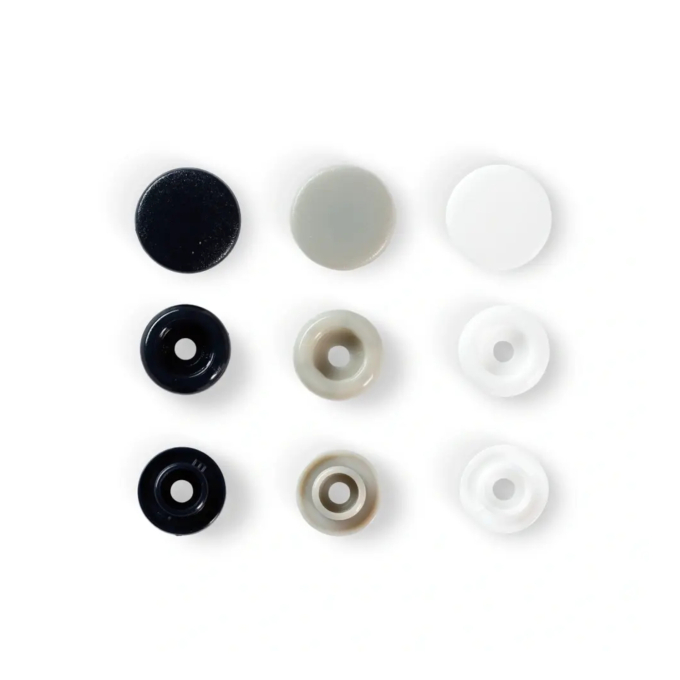 Boutons pression Color KST 12,4mm marine/gris/blanc