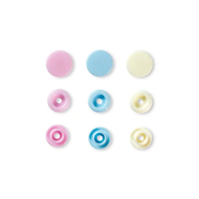 Boutons pression Color KST 12,4mm pink/light blue/pearl