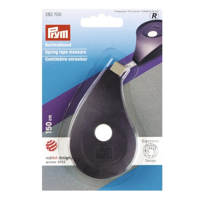 Mètre ruban enrouleur Ergonomics Prym, 150 cm