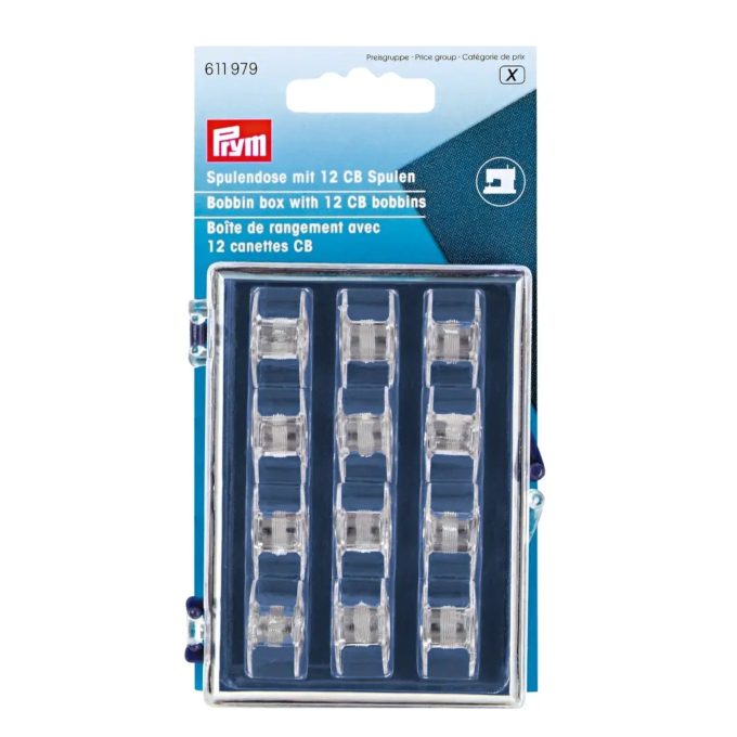 Boîte rangement pour 12 canettes couture avec canettes Prym