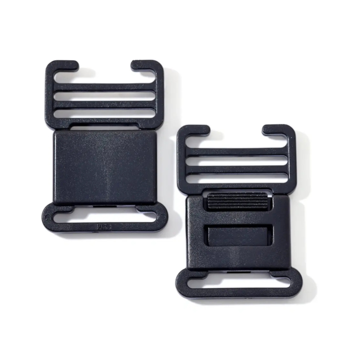 2 Fermoirs clip plastique 35mm boucle Bouclip Prym, noir