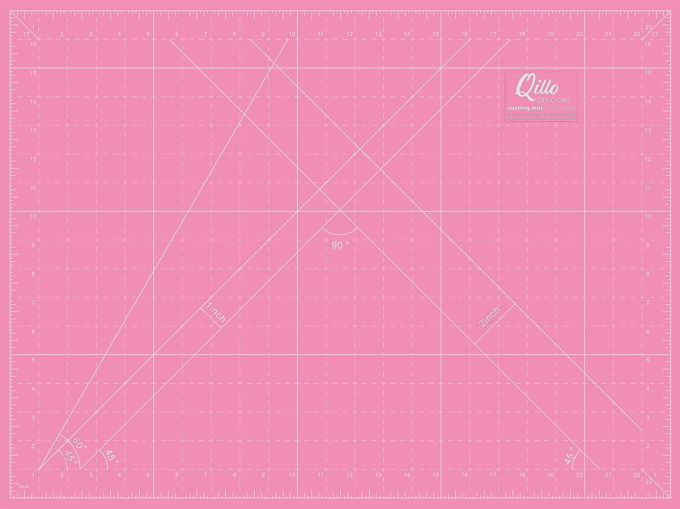 Qillo Schneidematte 60 x 90 cm, türkis-rosa