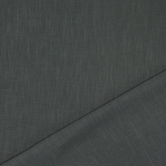 Tissu ramie id. lin uni, gris foncé