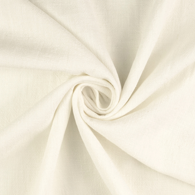 Tissu lin mix stonewashed, blanc cassé