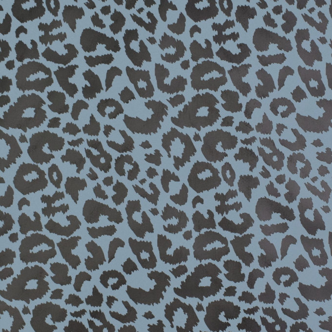 Rain coat fabric Aqua Protect leopard, smoky blue