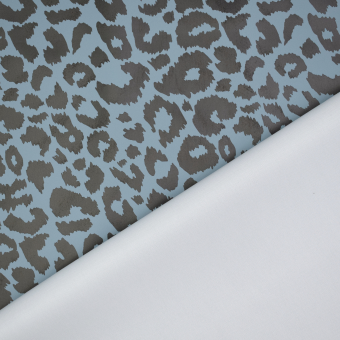 Rain coat fabric Aqua Protect leopard, smoky blue