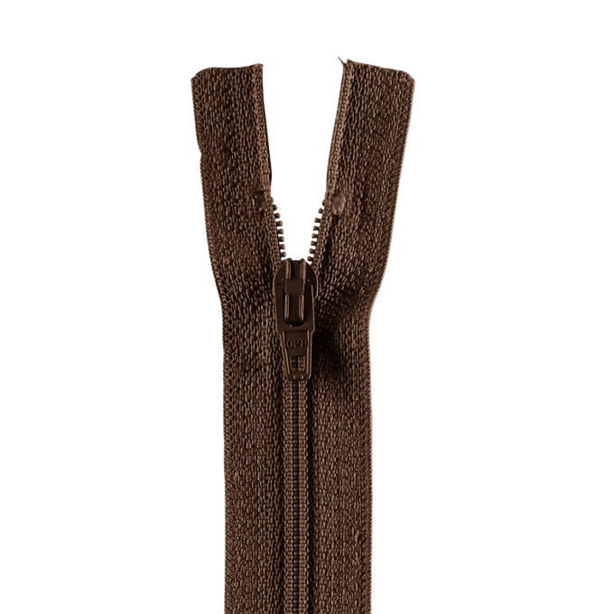 Fermeture éclair à spirale (4mm) non séparable Opti 4801, marron foncé
